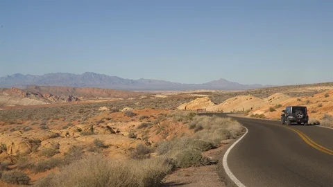 Valley of Fire in Nevada, USA. Stock Footage 86022940