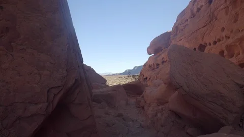 Valley of Fire in Nevada, USA. Stock Footage 86027756