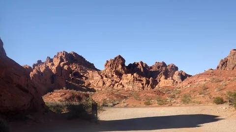 Valley of Fire in Nevada, USA. Stock Footage 86028944