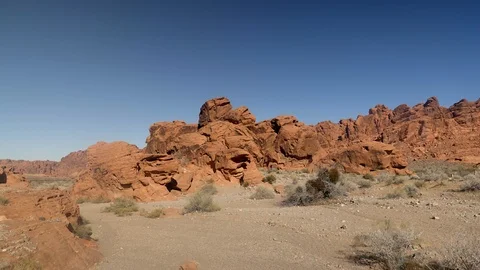 Valley of Fire in Nevada, USA. Stock Footage 86030784
