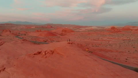 Valley of Fire Pink Sunset Stock Footage 257844100