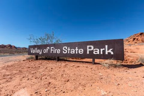 Valley of Fire Sign Stock Photos