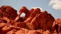 Valley of Fire Time Lapse 01 Elephant Arch Rock and Clouds HD Footage