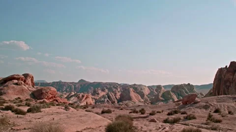 VALLEY OF FIRE WIDE ANGLE STONE VIEW Stock Footage