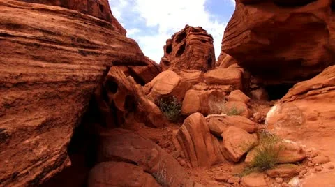 Valley of fire.67 库存影片 20470589