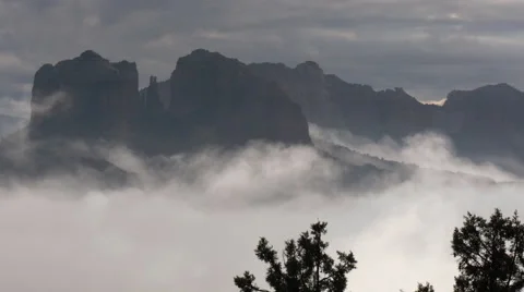 Valley of Fog Stock Footage 54708542