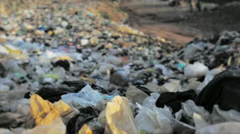 Valley full of trash Stock Footage 12163807