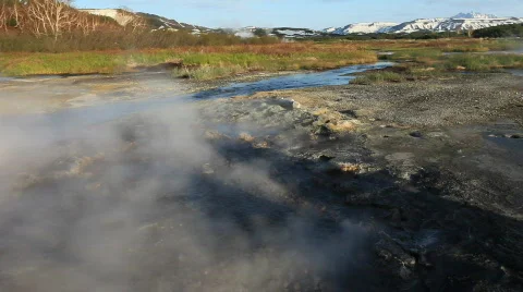  Valley of Geysers Video stock 585961