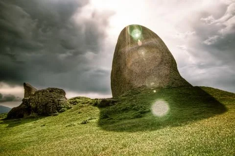 Valley of ghosts in Crimea Stock Photos