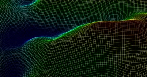 Valley: gradient tinted wireframe display. Stock-Footage 132927679