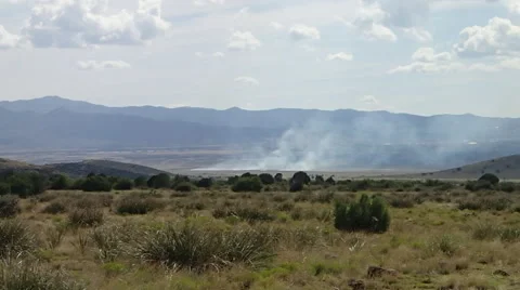 Valley Grass Fire Stock Footage 54180188