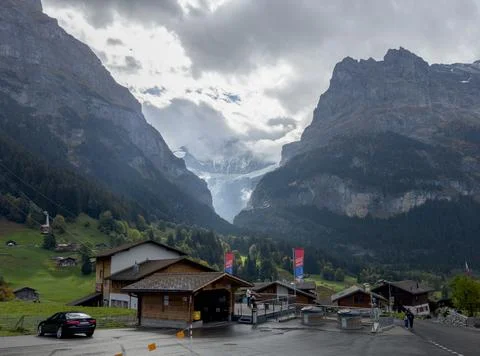 The valley of Grindelwald Stock Photos