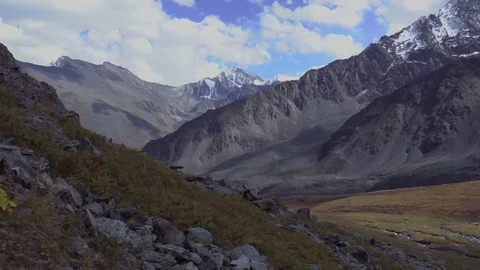 The valley is high in the mountains Stock Footage 73190297