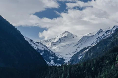 Valley high mountains Stock Photos