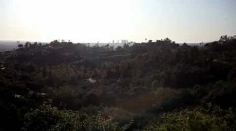 Valley with Hollywood in background Vidéo 10579295