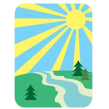 Valley Stock Illustration