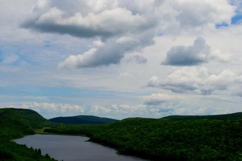 Valley lake Stock Photos