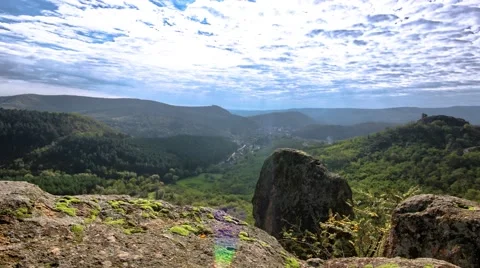 Valley landscape in Hungary Stock Footage 43332498