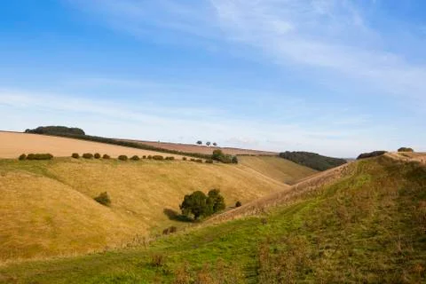 Valley in late summer Stock Photos