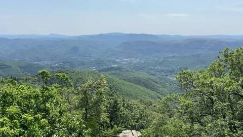 Valley in Les Cévennes Video stock 345361098