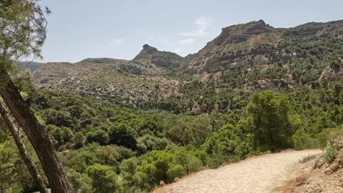 Valley from the long path to Caminito del Rey Video stock 220741680