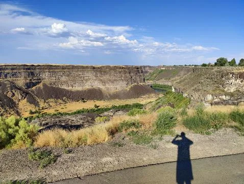 Valley with looking shadow Stock Photos