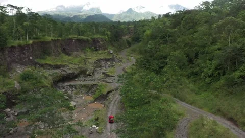 The Valley of Merapi Mountain Yogyakarta Stock Footage 233943881