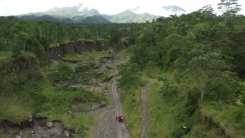 The Valley of Merapi Mountain Yogyakarta Stock Footage 235646909
