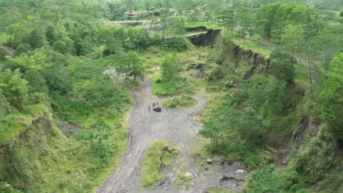 The Valley of Merapi Mountain Yogyakarta Stock Footage 235647356