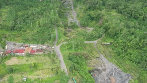 The Valley of Merapi Mountain Yogyakarta Stock Footage 235650662