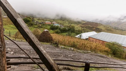 Valley, mist. Countryside Stock Footage 104362937