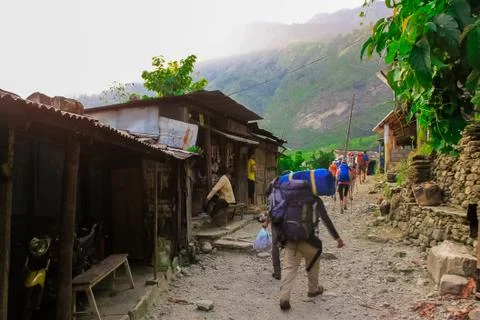 Valley of the mountains Stock Photos