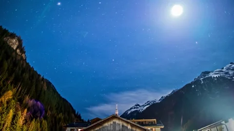 Valley At Night Timelapse 4k Stock Footage 62376459