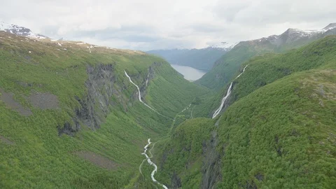 Valley in Norway Vídeo Stock 89214535
