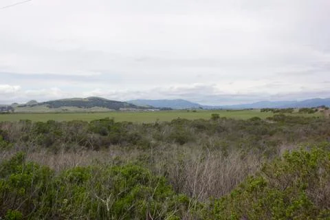 Valley in an overcast day Stock Photos