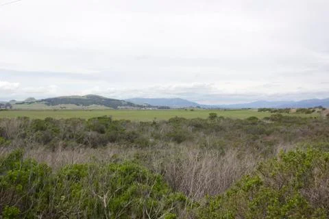 Valley in an overcast day Stock Photos