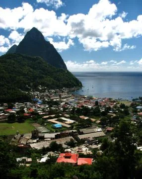 Valley by the Pitons Stock Photos