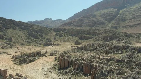 Valley of the Red Gods, Cederberg. Distant planet or a western in the desert. Stock-Footage 106032705