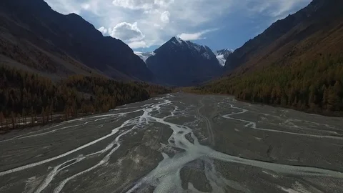 The valley of the river Stock Footage 81584406