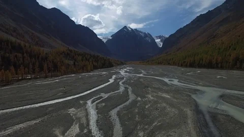 The valley of the river Stock Footage 81584439
