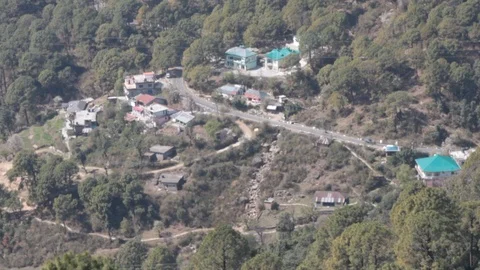 The valley of the river Parvati Stock Footage 103162127