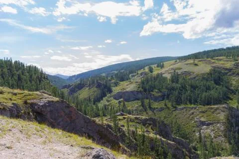 Valley of the river, top view Stock Photos