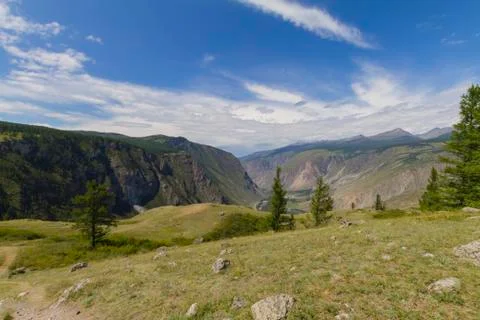 Valley of the river, top view Stock Photos