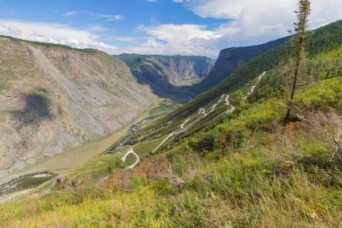 Valley of the river, top view Stock Photos