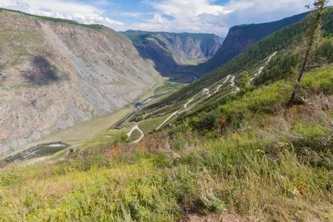 Valley of the river, top view Stock Photos