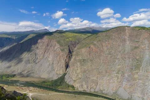 Valley of the river, top view Stock Photos