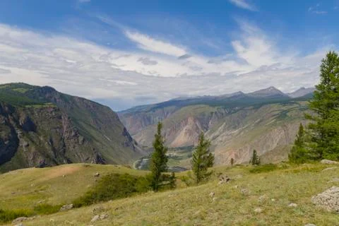 Valley of the river, top view Stock Photos