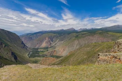 Valley of the river, top view Stock Photos