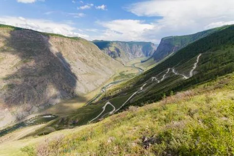 Valley of the river, top view Stock Photos