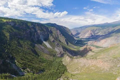 Valley of the river, top view Stock Photos